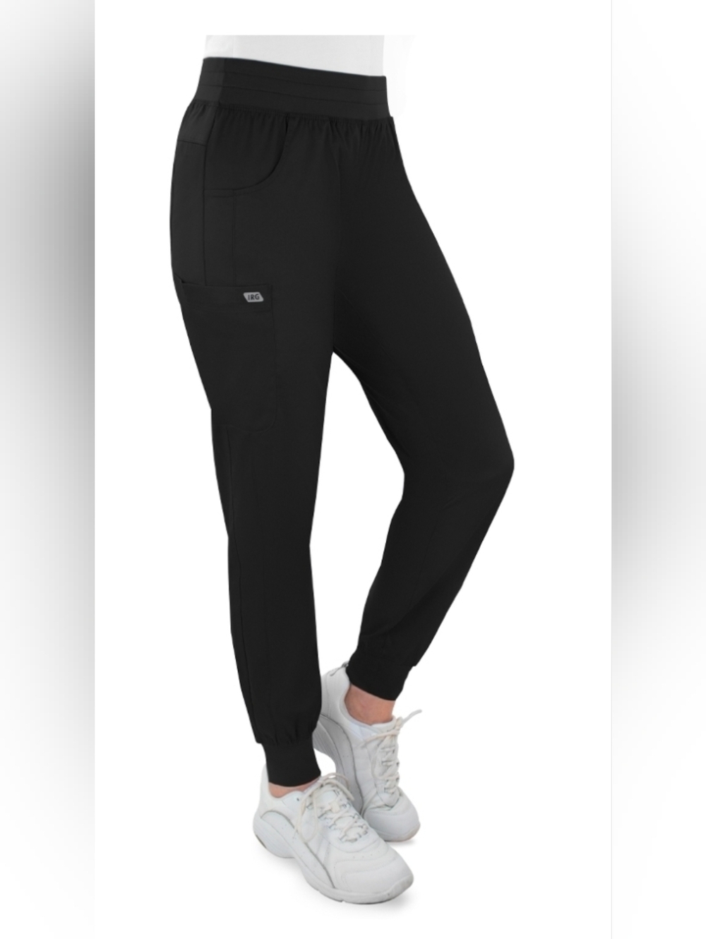 NWT Edge by IRG Jogger Scrub Pant 6803 Black Large Petite